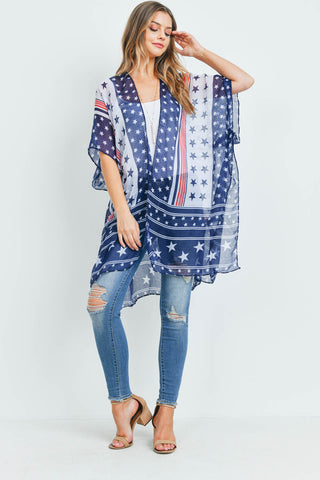 HDF2837 - USA ACCENT KIMONO VEST