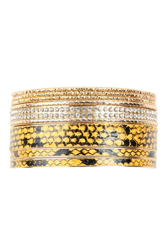 SNAKE SKIN PRINTED BANGLE SET