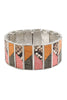 ANIMAL PRINT LEATHER STRETCH BRACELET