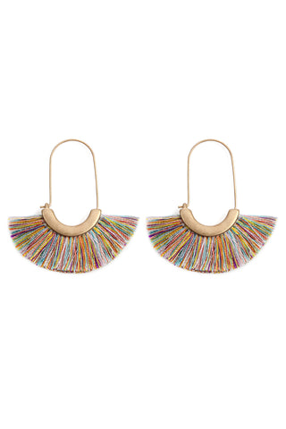 OPEN CIRCLE FACETED ACETATE EARRINGS