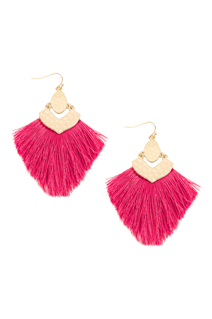 FRINGE TASSEL DROP EARRINGS