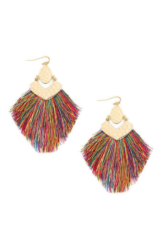 FRINGE TASSEL DROP EARRINGS