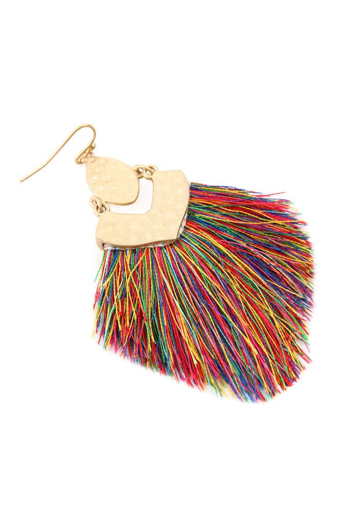 FRINGE TASSEL DROP EARRINGS
