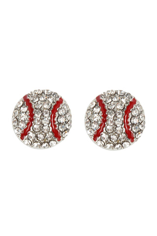 SOFTBALL EPOXY SPORTS DANGLE HOOK EARRINGS