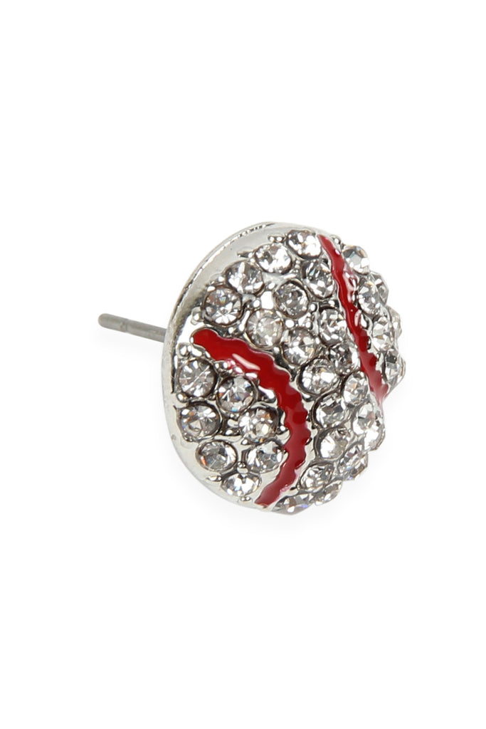 MYE1116 - SPORTS BALL RHINESTONE POST EARRINGS