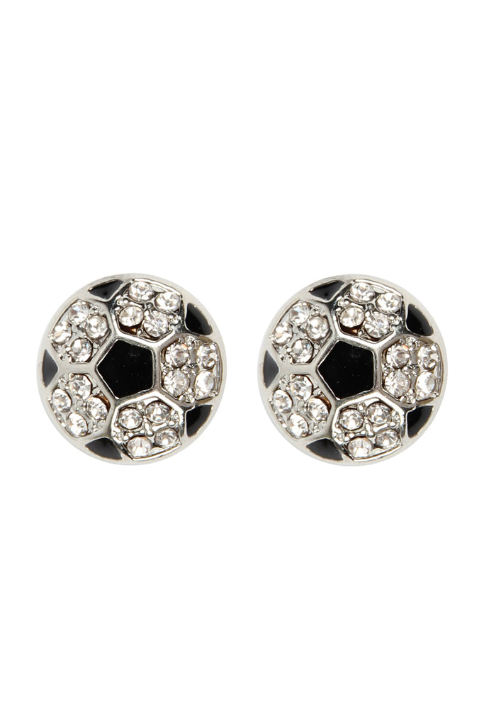 MYE1116 - SPORTS BALL RHINESTONE POST EARRINGS