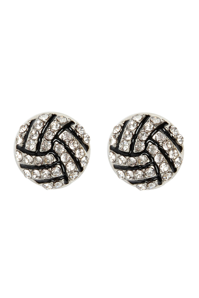 MYE1116 - SPORTS BALL RHINESTONE POST EARRINGS