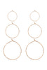 3 PAIRS ON A CARD HAMMERED HOOP EARRINGS SET