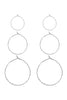 3 PAIRS ON A CARD HAMMERED HOOP EARRINGS SET