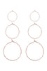 3 PAIRS ON A CARD HAMMERED HOOP EARRINGS SET