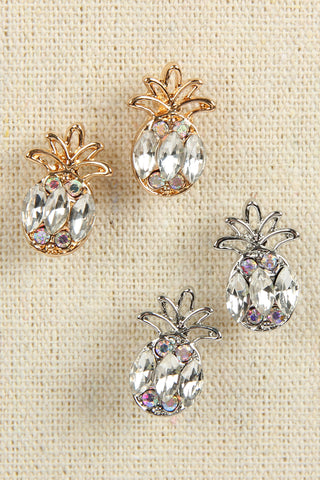 HDE3220 - TWO FLORAL MARQUISE DROP EARRINGS