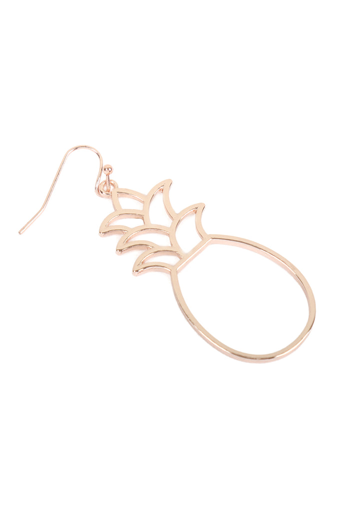 MYE1186 - PINEAPPLE OPEN WIRE HOOK DANGLING EARRINGS