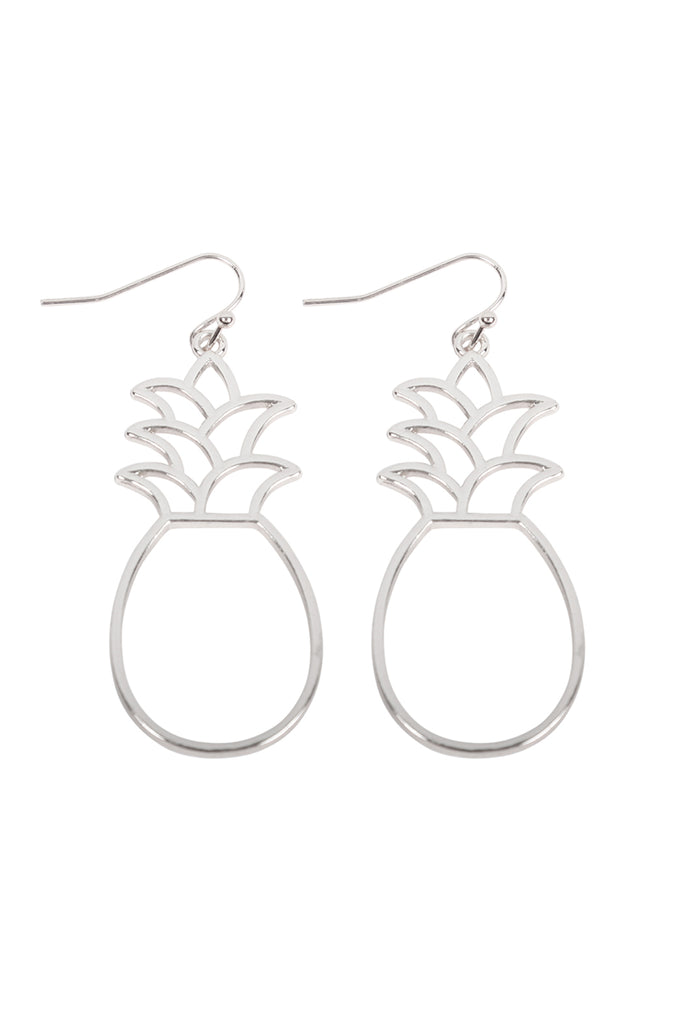 MYE1186 - PINEAPPLE OPEN WIRE HOOK DANGLING EARRINGS