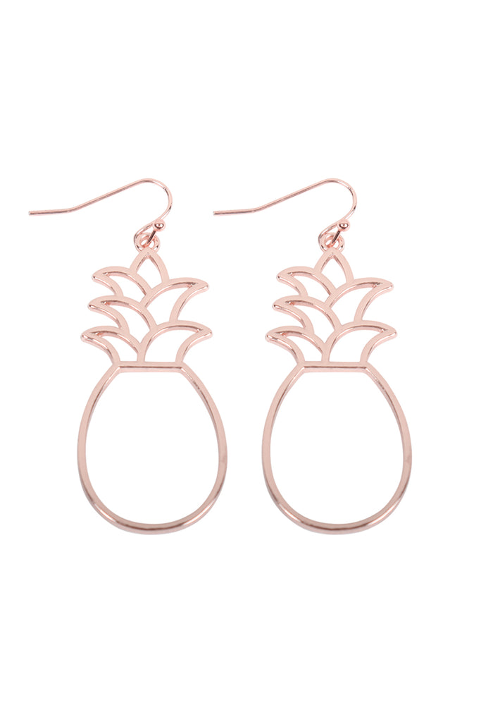 MYE1186 - PINEAPPLE OPEN WIRE HOOK DANGLING EARRINGS