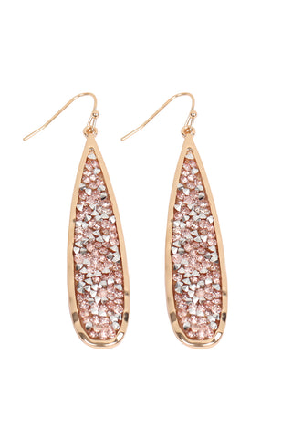 AE0088 - GLASS CUSHION POST EARRINGS