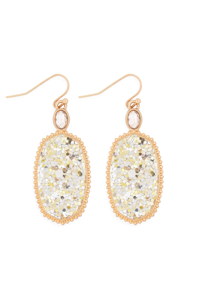 MYE1308 - FACETED SEQUIN DROP EARRINGS