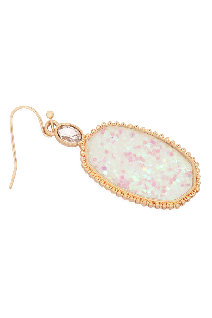 MYE1308 - FACETED SEQUIN DROP EARRINGS