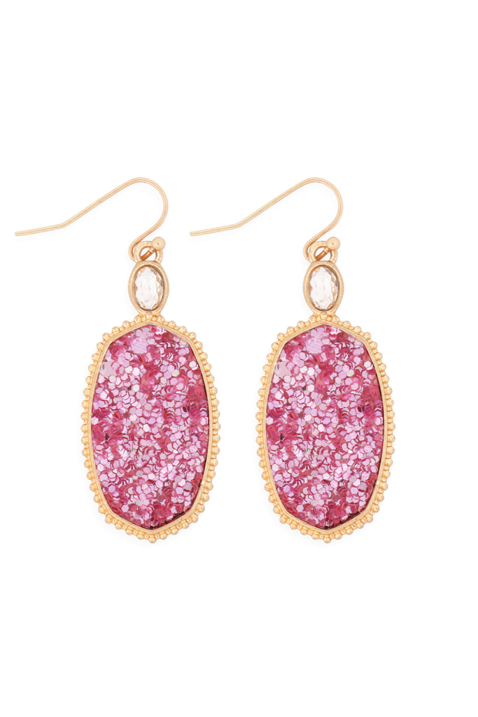 MYE1308 - FACETED SEQUIN DROP EARRINGS
