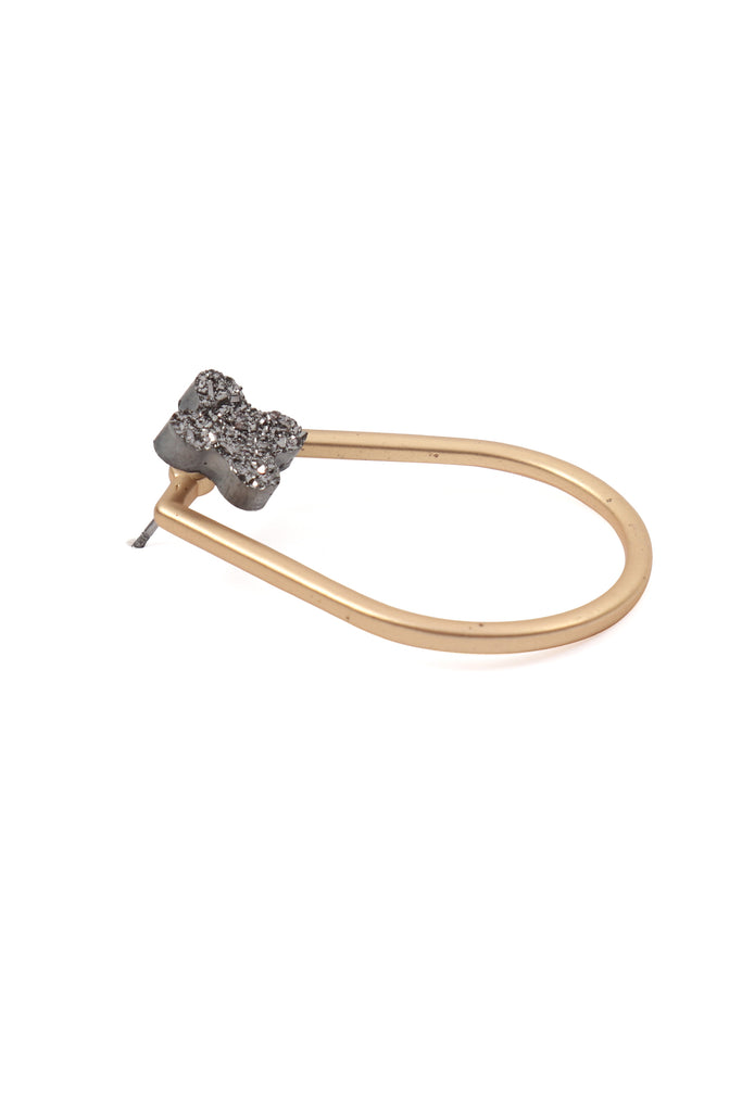 DRUZY FOLWER STUD EARRINGS