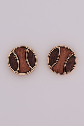 SOFTBALL EPOXY SPORTS DANGLE HOOK EARRINGS