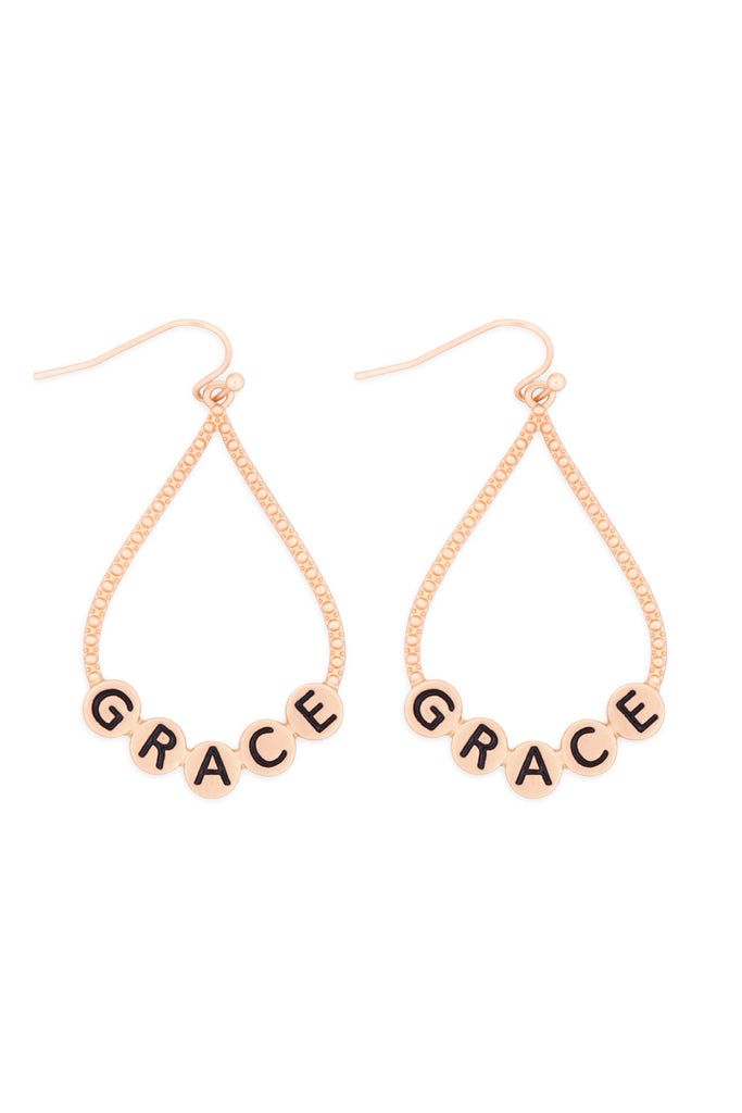 MYE1400MGGRC - "GRACE" CHARM TEARDROP EARRINGS