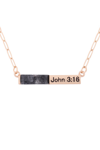 JOHN 3:16 NATURAL STONE STRETCH BRACELET