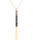 MYN1354 - NATURAL STONE WITH METAL BAR NECKLACE