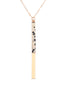 MYN1354 - NATURAL STONE WITH METAL BAR NECKLACE