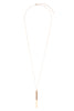 MYN1354 - NATURAL STONE WITH METAL BAR NECKLACE