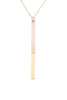 MYN1354 - NATURAL STONE WITH METAL BAR NECKLACE