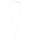 MYN1354 - NATURAL STONE WITH METAL BAR NECKLACE