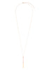 MYN1354 - NATURAL STONE WITH METAL BAR NECKLACE