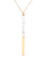MYN1354 - NATURAL STONE WITH METAL BAR NECKLACE