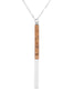 MYN1354 - NATURAL STONE WITH METAL BAR NECKLACE