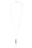MYN1354 - NATURAL STONE WITH METAL BAR NECKLACE