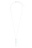 MYN1354 - NATURAL STONE WITH METAL BAR NECKLACE