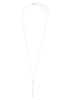 MYN1354 - NATURAL STONE WITH METAL BAR NECKLACE