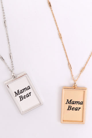 "MAMA" PERSONALIZE LETTER PENDANT BRASS CHAIN NECKLACE