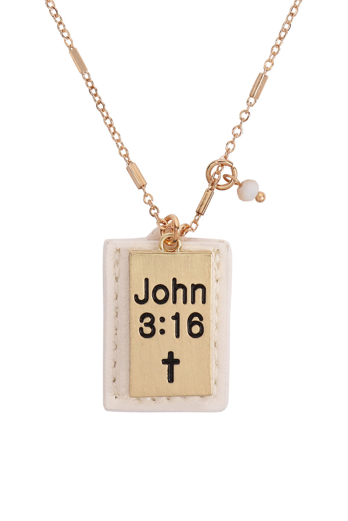 JOHN 3:16 ENGRAVED PLATE POCKET NECKLACE