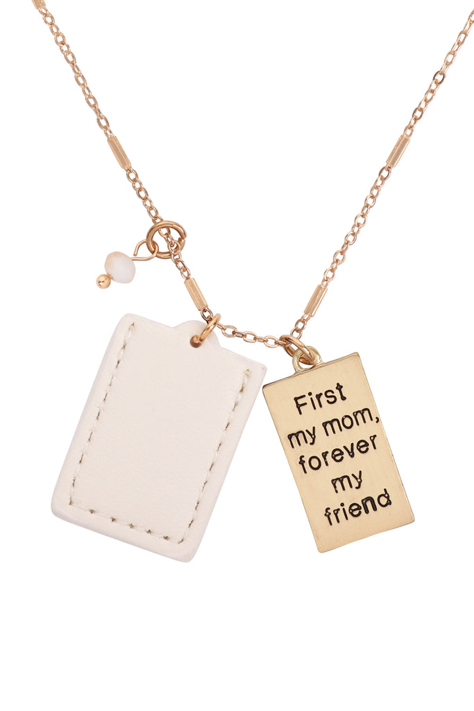 MYN1432 - BEAR ENGRAVED PLATE POCKET NECKLACE