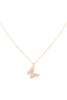 BUTTERFLY BAGUETTE PENDANT BRASS NECKLACE