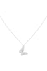 BUTTERFLY BAGUETTE PENDANT BRASS NECKLACE