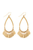 PE3575 - METAL OPEN CUT TEARDROP EARRINGS