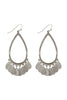PE3575 - METAL OPEN CUT TEARDROP EARRINGS
