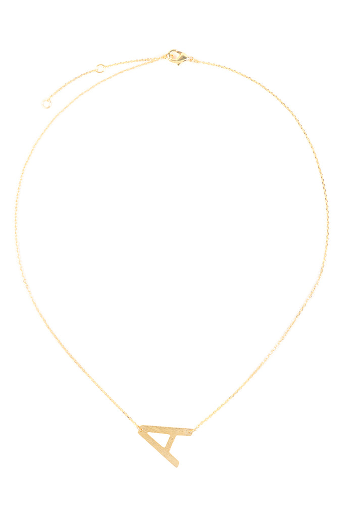 PN1673 - INITIAL ROUGH FINISH CHAIN NECKLACE