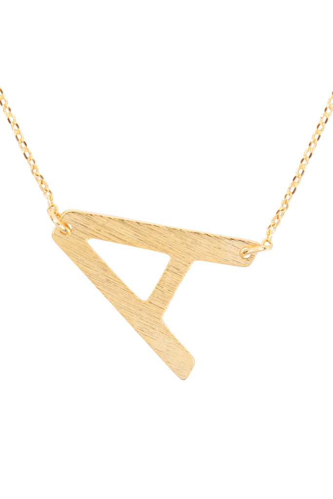 PN1673 - INITIAL ROUGH FINISH CHAIN NECKLACE