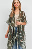 PN222X083 - CAMOUFLAGE OPEN PRINT KIMONO