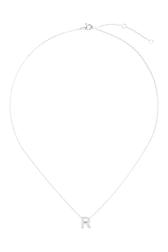 PN3642R - "R" INITIAL DAINTY CHARM NECKLACE