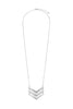 THREE LINE CHAINED CHEVRON NECKLACE - Riah Fashion