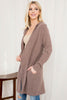 Long Sleeve Open Front Angora Hoodie Cardigan